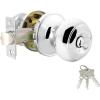 imageProbrico Polished Chrome Keyed Entry Door Knob Interior Exterior Entry Door Locks Entrance LocksetLock with Three KeysPolished Chrome
