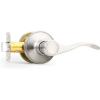 imageProbrico Wave Shape Passage Door Lever Satin Nickel Keyless Handle for Hall and Closet Interior NonLocking Leverset Handleset Hardware Reversible for Right and Left Handed Doors 1 PackSatin Nickel