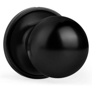 imageProbrico Ball Dummy Door Knob Stainless Steel Inactive Door Knobs Brushed Nickel 2 PackBlack