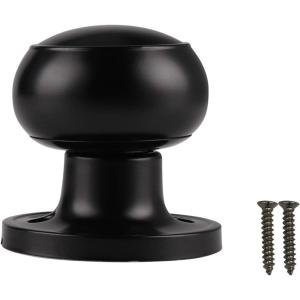 imageProbrico Flat Ball Single Dummy Door Knob Half Dummy Door Knobs Interior Oil Rubbed Bronze 1 PackBlack