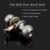 imageProbrico 2 Pack Keyed Alike Locks Entry Door Knobs Entrance Lock Sets in Brushed Nickel Combo Pack Exterior Interior Keyed Knobs