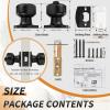 imageProbrico 6 Pack Matte Black Privacy Locks Keyless Interior BedBath Door Knobs Cylindrical Shape Knobs Contemporary Hardware for Bathroom Bedroom Doors6 Pack