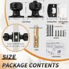 imageProbrico 6 Pack Matte Black Privacy Locks Keyless Interior BedBath Door Knobs Cylindrical Shape Knobs Contemporary Hardware for Bathroom Bedroom Doors10 Pack