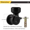 imageProbrico 6 Pack Matte Black Privacy Locks Keyless Interior BedBath Door Knobs Cylindrical Shape Knobs Contemporary Hardware for Bathroom Bedroom Doors6 Pack