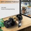 imageProbrico 6 Pack Matte Black Privacy Locks Keyless Interior BedBath Door Knobs Cylindrical Shape Knobs Contemporary Hardware for Bathroom Bedroom Doors10 Pack