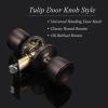 imageProbrico 6 Pack Tulip Passage Door KnobOil Rubbed Bronze Finish Fit for Hallway ampamp Closet DoorsKeyless Interior Door Handles No Locking Tulip Style Knob for Right or Left Handed Doors