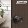imageProbrico 6 Pack Tulip Privacy Door KnobsOil Rubbed Bronze Finish Fit for Bedroom ampamp Bathroom DoorsInterior Door Handles Locked Tulip Style Knob for Right or Left Handed DoorsKeyless