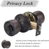imageProbrico 6 Pack Tulip Privacy Door KnobsOil Rubbed Bronze Finish Fit for Bedroom ampamp Bathroom DoorsInterior Door Handles Locked Tulip Style Knob for Right or Left Handed DoorsKeyless