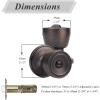 imageProbrico 6 Pack Tulip Privacy Door KnobsOil Rubbed Bronze Finish Fit for Bedroom ampamp Bathroom DoorsInterior Door Handles Locked Tulip Style Knob for Right or Left Handed DoorsKeyless