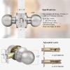 imageProbrico Ball Passage Door Knobs Handles Hall Closet Keyless Door Lock in Brushed Nickel Finish 3 Pack