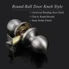 imageProbrico Ball Passage Door Knobs Handles Hall Closet Keyless Door Lock in Brushed Nickel Finish 3 Pack