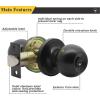 imageProbrico Ball Privacy Door Knobs BedBath Door Locks Brushed NickelBlack