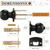 imageProbrico Ball Privacy Door Knobs BedBath Door Locks Brushed NickelBlack
