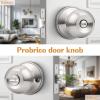 imageProbrico Ball Privacy Door Knobs BedBath Door Locks Brushed NickelBrushed Nickel