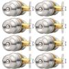 imageProbrico Ball Privacy Door Knobs BedBath Door Locks Brushed NickelBrushed Nickel