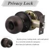 imageProbrico Ball Privacy Door Knobs BedBath Door Locks Brushed NickelOil Rubbed Bronze