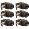 imageProbrico Ball Privacy Door Knobs BedBath Door Locks Brushed NickelOil Rubbed Bronze