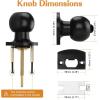 imageProbrico Ball Privacy Interior Door Knobs Bedroom and Bathroom Door Handle Keyless Black Lockset Stainless Steel6 PackBlack