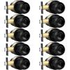 imageProbrico Ball Privacy Interior Door Knobs Bedroom and Bathroom Door Handle Keyless Black Lockset Stainless Steel6 PackBlack