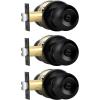 imageProbrico Ball Privacy Interior Door Knobs Bedroom and Bathroom Door Handle Keyless Black Lockset Stainless Steel6 PackBlack
