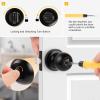 imageProbrico Ball Privacy Interior Door Knobs Bedroom and Bathroom Door Handle Keyless Black Lockset Stainless Steel6 PackBlack