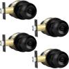 imageProbrico Ball Privacy Interior Door Knobs Bedroom and Bathroom Door Handle Keyless Black Lockset Stainless Steel6 PackBlack