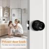 imageProbrico Ball Privacy Interior Door Knobs Bedroom and Bathroom Door Handle Keyless Black Lockset Stainless Steel6 PackBlack