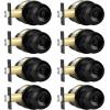 imageProbrico Ball Privacy Interior Door Knobs Bedroom and Bathroom Door Handle Keyless Black Lockset Stainless Steel6 PackBlack