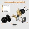 imageProbrico Ball Privacy Interior Door Knobs Bedroom and Bathroom Door Handle Keyless Black Lockset Stainless Steel6 PackBlack
