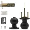 imageProbrico BathBed Door Knobs Flat Black Finish Round Ball Privacy Door Knobs Interior Keyless Locksets Bedroom Bathroom Door Knobs with Lock10 PackBlack