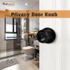 imageProbrico BathBed Door Knobs Flat Black Finish Round Ball Privacy Door Knobs Interior Keyless Locksets Bedroom Bathroom Door Knobs with Lock10 PackBlack