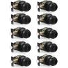 imageProbrico BathBed Door Knobs Flat Black Finish Round Ball Privacy Door Knobs Interior Keyless Locksets Bedroom Bathroom Door Knobs with Lock10 PackBlack