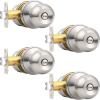 imageProbrico Bedroom Bathroom Door Knobs Brushed Nickel Door Handles Interior Door Knobs Locks Privacy Door Knobs Stainless Steel 10 PackBrushed Nickel