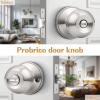 imageProbrico Bedroom Bathroom Door Knobs Brushed Nickel Door Handles Interior Door Knobs Locks Privacy Door Knobs Stainless Steel 10 PackBrushed Nickel