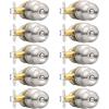 imageProbrico Bedroom Bathroom Door Knobs Brushed Nickel Door Handles Interior Door Knobs Locks Privacy Door Knobs Stainless Steel 10 PackBrushed Nickel