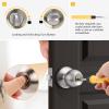 imageProbrico Bedroom Bathroom Door Knobs Brushed Nickel Door Handles Interior Door Knobs Locks Privacy Door Knobs Stainless Steel 10 PackBrushed Nickel