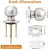 imageProbrico Bedroom Bathroom Door Knobs Brushed Nickel Door Handles Interior Door Knobs Locks Privacy Door Knobs Stainless Steel 10 PackBrushed Nickel
