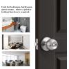 imageProbrico Bedroom Bathroom Door Knobs Brushed Nickel Door Handles Interior Door Knobs Locks Privacy Door Knobs Stainless Steel 10 PackBrushed Nickel