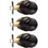 imageProbrico Bedroom Bathroom Door Knobs Brushed Nickel Door Handles Interior Door Knobs Locks Privacy Door Knobs Stainless Steel 10 PackOil Rubbed Bronze