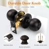 imageProbrico Bedroom Bathroom Door Knobs Brushed Nickel Door Handles Interior Door Knobs Locks Privacy Door Knobs Stainless Steel 10 PackOil Rubbed Bronze