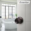imageProbrico Bedroom Bathroom Door Knobs Brushed Nickel Door Handles Interior Door Knobs Locks Privacy Door Knobs Stainless Steel 10 PackOil Rubbed Bronze