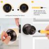 imageProbrico Bedroom Bathroom Door Knobs Brushed Nickel Door Handles Interior Door Knobs Locks Privacy Door Knobs Stainless Steel 10 PackOil Rubbed Bronze