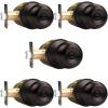 imageProbrico Bedroom Bathroom Door Knobs Brushed Nickel Door Handles Interior Door Knobs Locks Privacy Door Knobs Stainless Steel 10 PackOil Rubbed Bronze