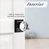 imageProbrico Black Door Knob Set Keyless Interior Door Knobs with Round Diamond Shape Crystal Glass Heavy Duty Privacy Door Knobs for Bathroom and Bedroom 6 Pack