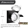imageProbrico Black Door Knob Set Keyless Interior Door Knobs with Round Diamond Shape Crystal Glass Heavy Duty Privacy Door Knobs for Bathroom and Bedroom 6 Pack