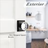 imageProbrico Black Door Knob Set Keyless Interior Door Knobs with Round Diamond Shape Crystal Glass Heavy Duty Privacy Door Knobs for Bathroom and Bedroom 6 Pack