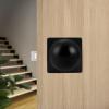 imageProbrico Black Door Knobs Interior Keyless Lock Modern Passage Door Handles for HallCloset Round Knob with Square Cover1 PackBlack