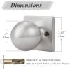 imageProbrico Black Door Knobs Interior Keyless Lock Modern Passage Door Handles for HallCloset Round Knob with Square Cover1 PackBrushed Nickel