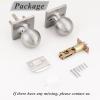 imageProbrico Black Door Knobs Interior Keyless Lock Modern Passage Door Handles for HallCloset Round Knob with Square Cover1 PackBrushed Nickel