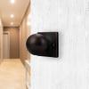 imageProbrico Black Door Knobs Interior Keyless Lock Modern Passage Door Handles for HallCloset Round Knob with Square Cover1 PackOil Rubbed Bronze